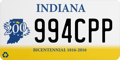 IN license plate 994CPP