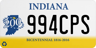 IN license plate 994CPS