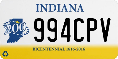 IN license plate 994CPV