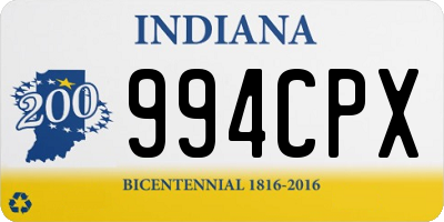 IN license plate 994CPX