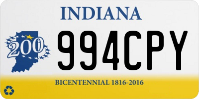 IN license plate 994CPY