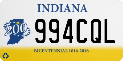 IN license plate 994CQL