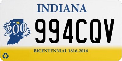 IN license plate 994CQV