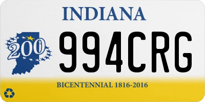 IN license plate 994CRG