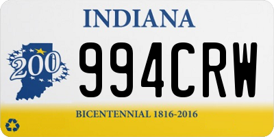 IN license plate 994CRW