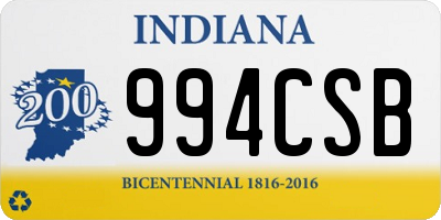 IN license plate 994CSB