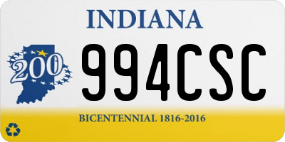 IN license plate 994CSC