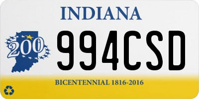 IN license plate 994CSD