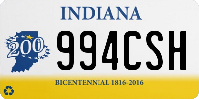 IN license plate 994CSH