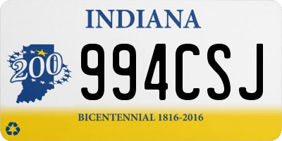 IN license plate 994CSJ