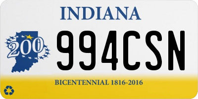 IN license plate 994CSN