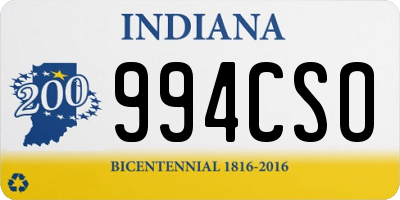 IN license plate 994CSO