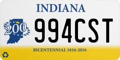 IN license plate 994CST