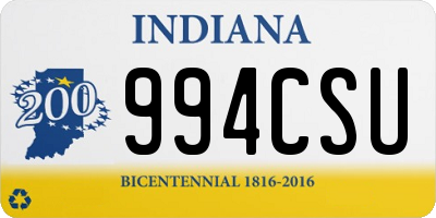 IN license plate 994CSU