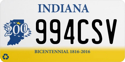 IN license plate 994CSV