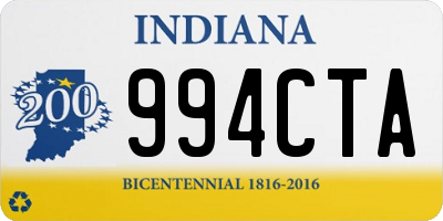 IN license plate 994CTA