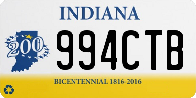 IN license plate 994CTB