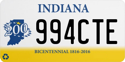 IN license plate 994CTE