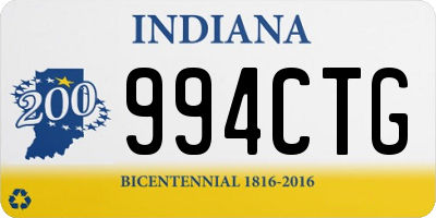 IN license plate 994CTG