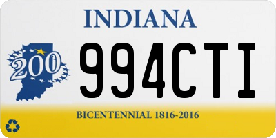 IN license plate 994CTI