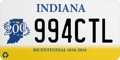 IN license plate 994CTL