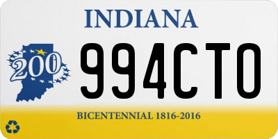 IN license plate 994CTO