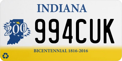 IN license plate 994CUK