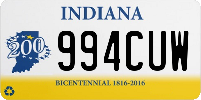 IN license plate 994CUW