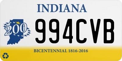 IN license plate 994CVB