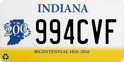 IN license plate 994CVF