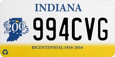 IN license plate 994CVG