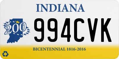 IN license plate 994CVK