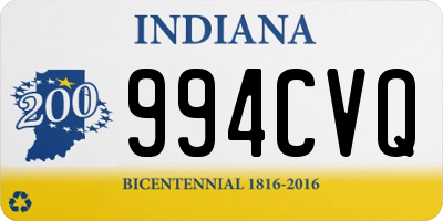 IN license plate 994CVQ