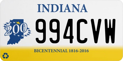 IN license plate 994CVW