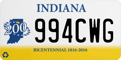 IN license plate 994CWG