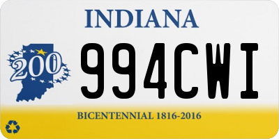 IN license plate 994CWI