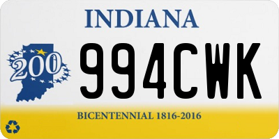 IN license plate 994CWK