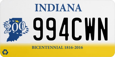 IN license plate 994CWN