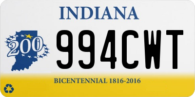 IN license plate 994CWT