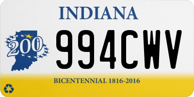 IN license plate 994CWV