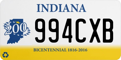 IN license plate 994CXB