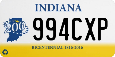 IN license plate 994CXP