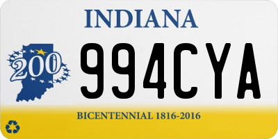 IN license plate 994CYA
