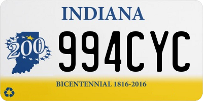 IN license plate 994CYC