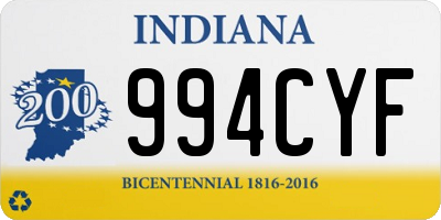 IN license plate 994CYF