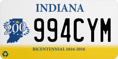 IN license plate 994CYM