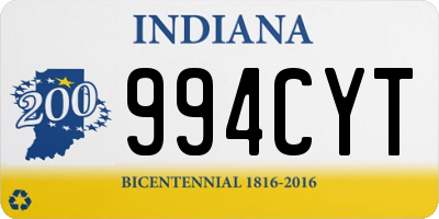 IN license plate 994CYT