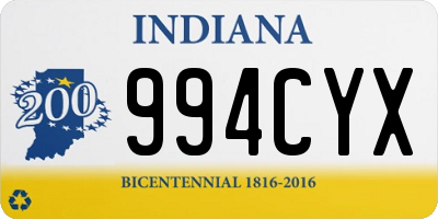 IN license plate 994CYX