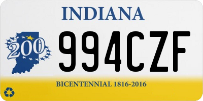 IN license plate 994CZF