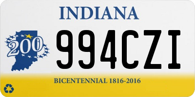 IN license plate 994CZI